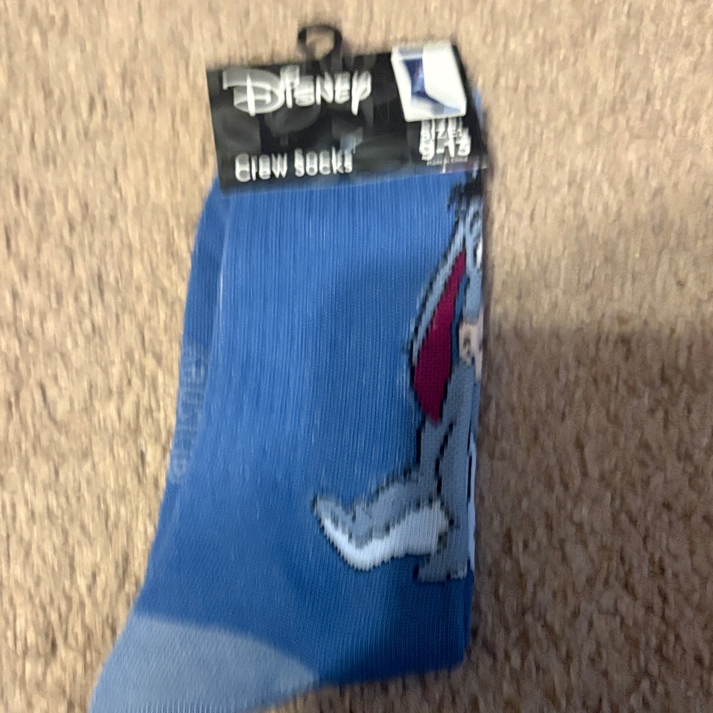 Disney Blue and Gray Character Crew Socks